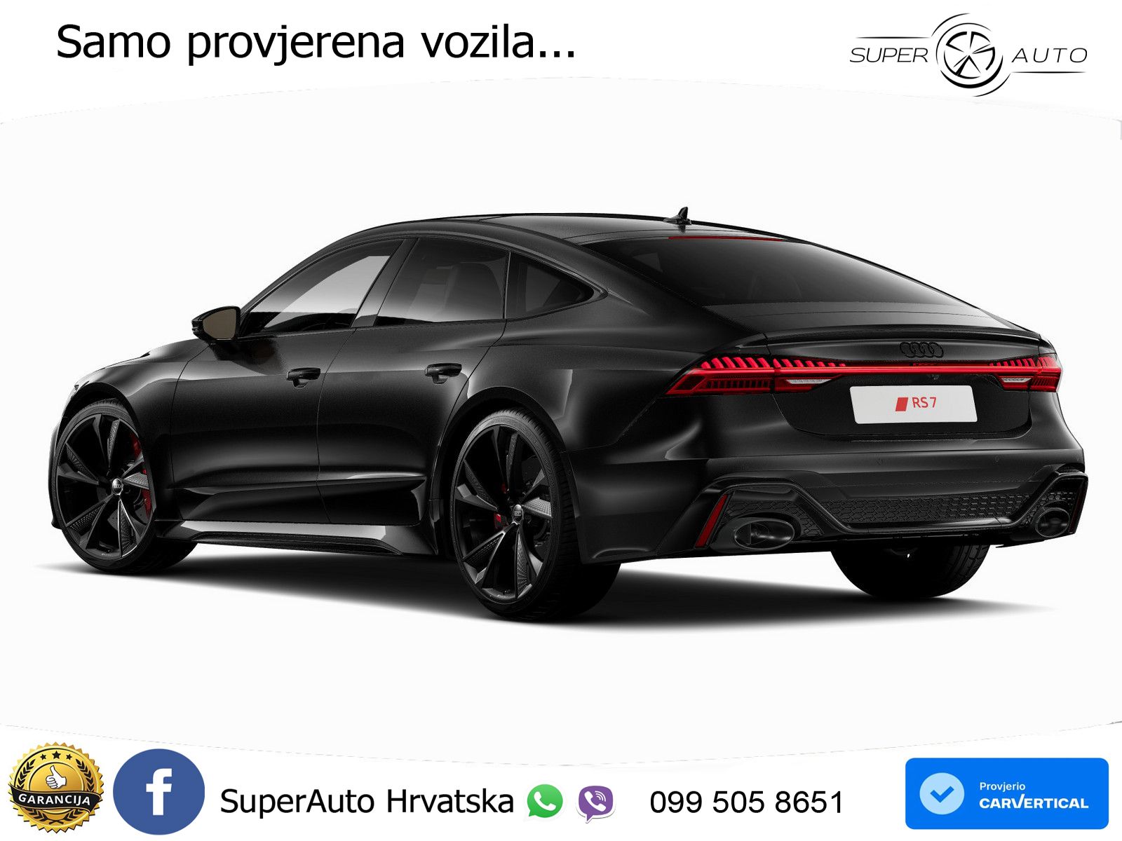 Audi RS7 4.0 TFSI V8 performance (630 KS) quattro tiptronic MATRIX+GR SJED+KAM