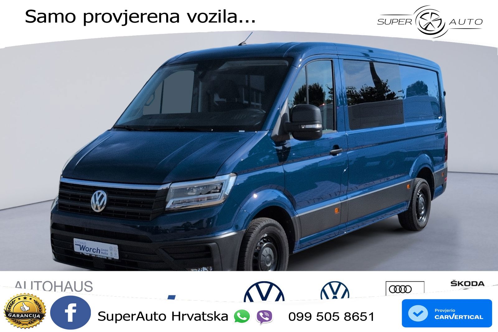 Volkswagen Crafter 35 Kasten Plus Mixto AHK+STHZ+Navi+LED+ 140 KS