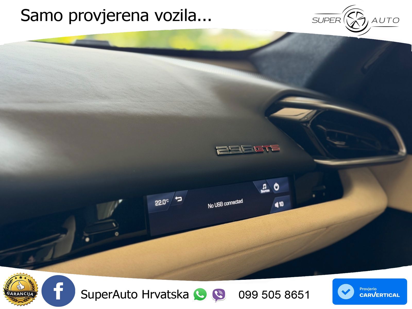 Ferrari 296 GTS 3.0 V6 (830 KS) F1 DCT LED+GR SJED+ACC