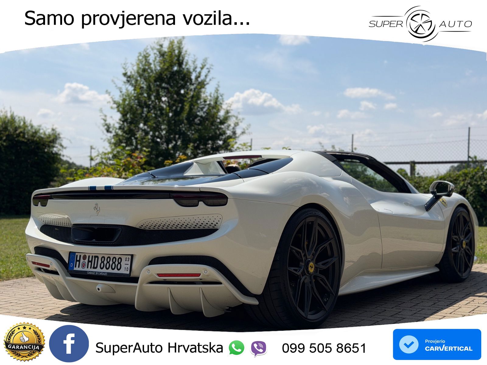 Ferrari 296 GTS 3.0 V6 (830 KS) F1 DCT LED+GR SJED+ACC