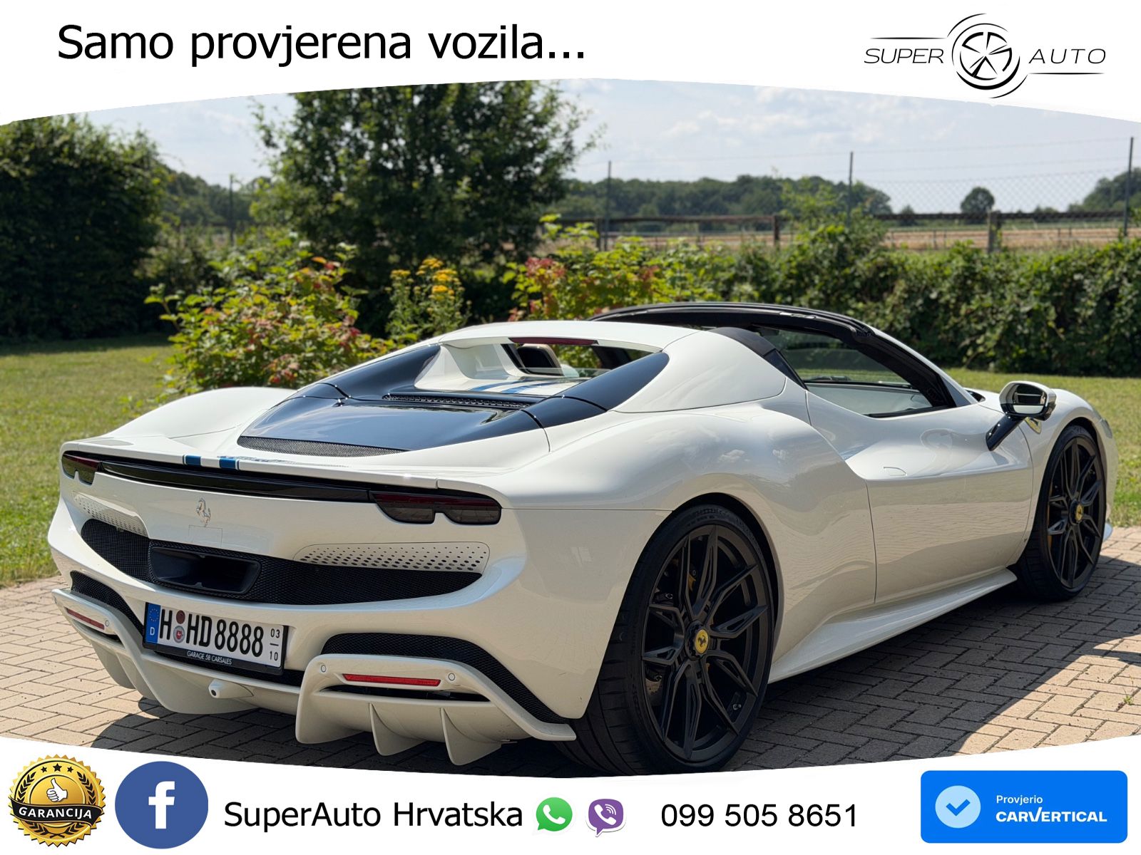 Ferrari 296 GTS 3.0 V6 (830 KS) F1 DCT LED+GR SJED+ACC