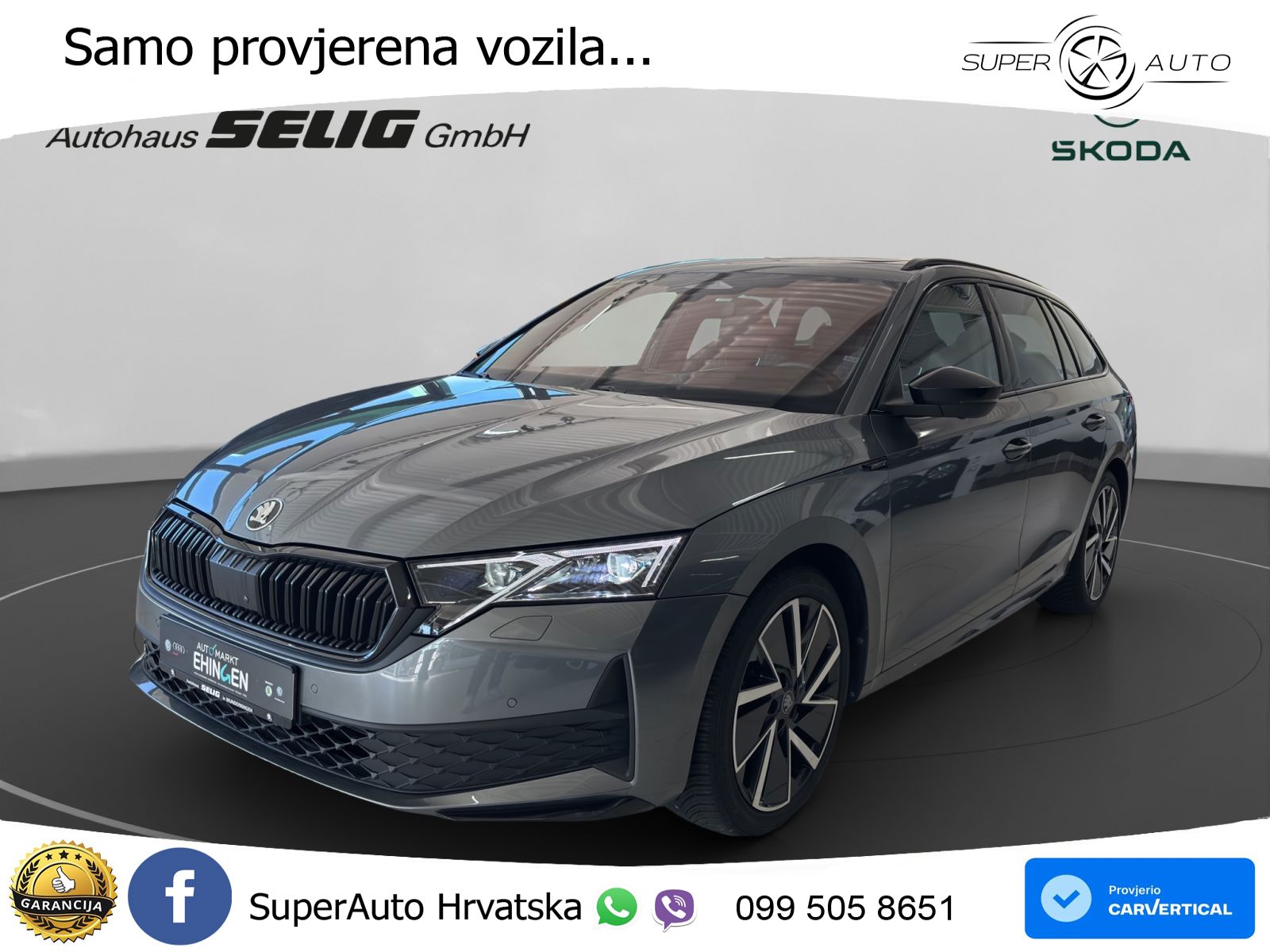 Škoda Octavia Combi 1.5 TSI (150 KS) DSG SportLine LED+GR SJED+ACC