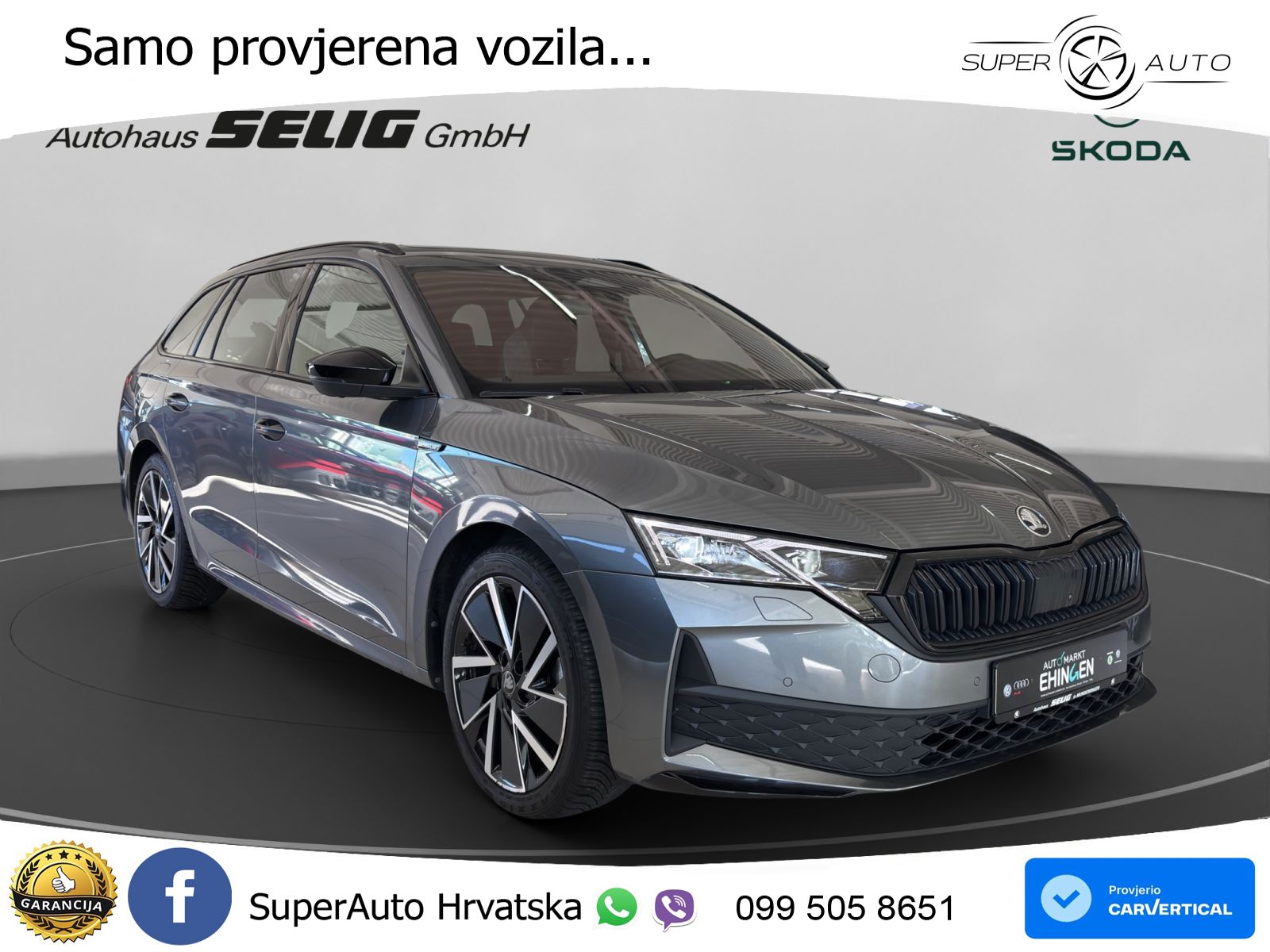 Škoda Octavia Combi 1.5 TSI (150 KS) DSG SportLine LED+GR SJED+ACC