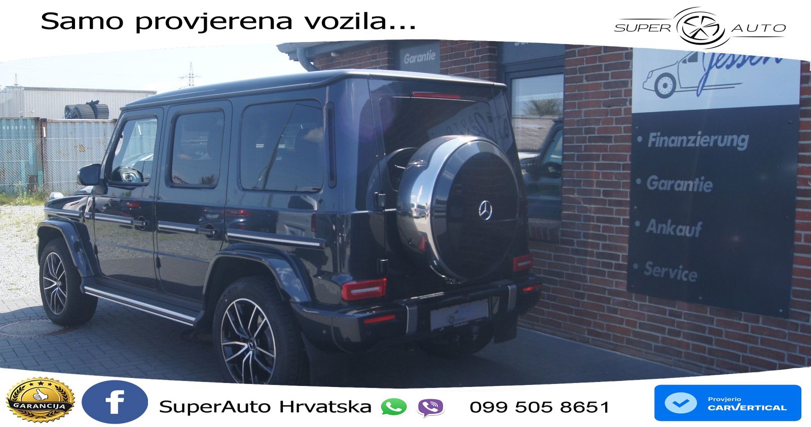 Mercedes G 450d Long (367 KS) 4MATIC 9G-TRONIC AMG ZRAČNI+ACC+4xGR SJED+360