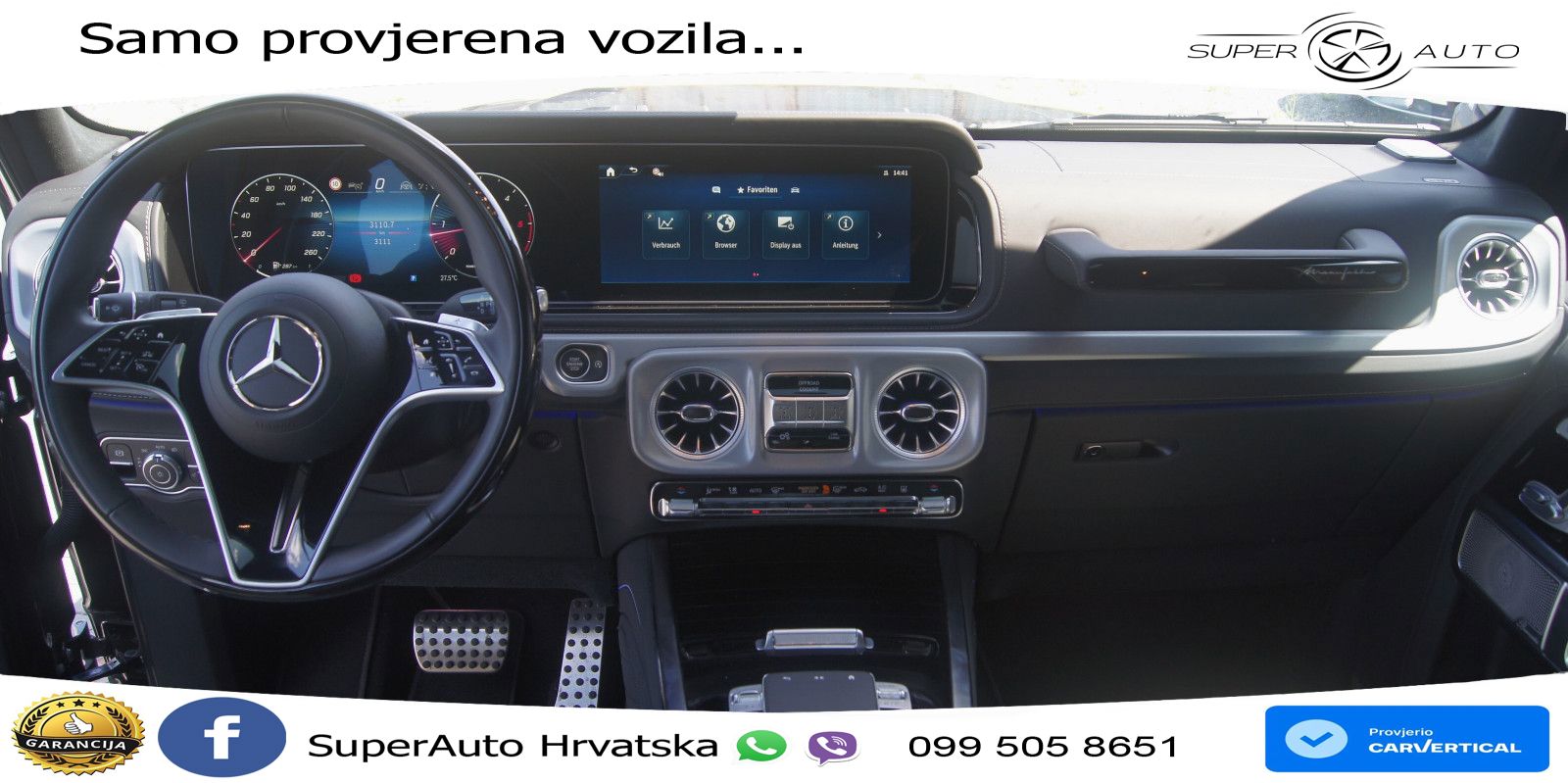 Mercedes G 450d Long (367 KS) 4MATIC 9G-TRONIC AMG ZRAČNI+ACC+4xGR SJED+360