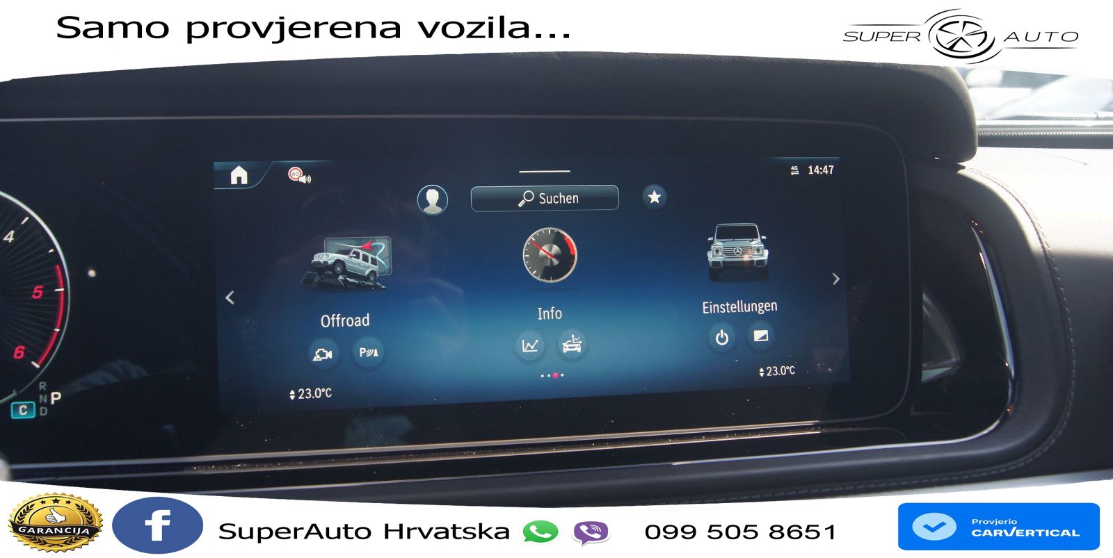 Mercedes G 450d Long (367 KS) 4MATIC 9G-TRONIC AMG ZRAČNI+ACC+4xGR SJED+360
