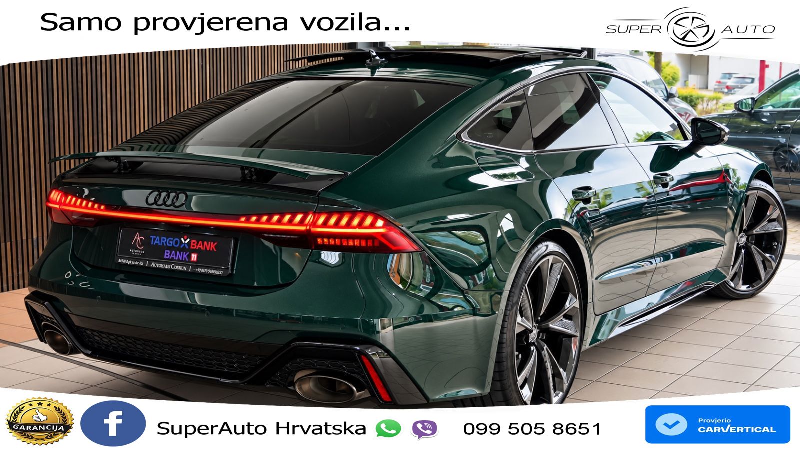 Audi RS7 4.0 TFSI V8 (600 KS) quattro tiptronic LED+GR SJED+ACC