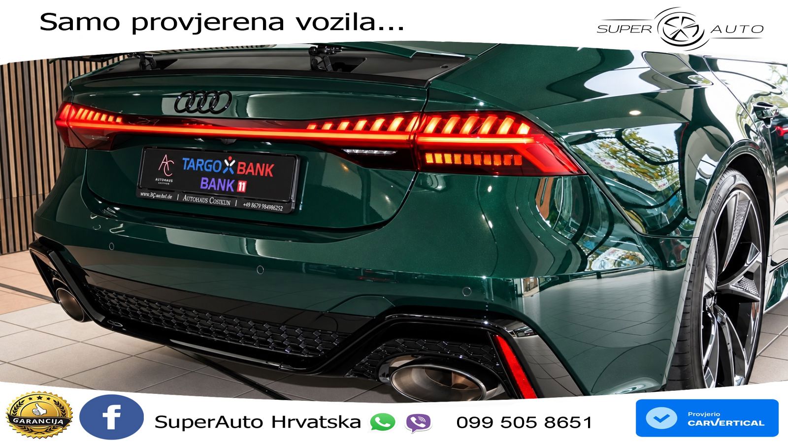 Audi RS7 4.0 TFSI V8 (600 KS) quattro tiptronic LED+GR SJED+ACC