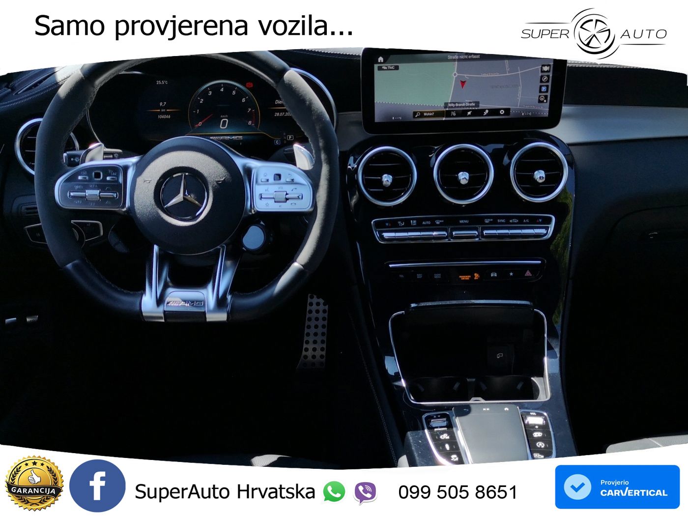 Mercedes AMG GLC 63 S V8 (510 KS) 4MATIC+ MCT ZRAČNI+ACC+GR SJED+KAM