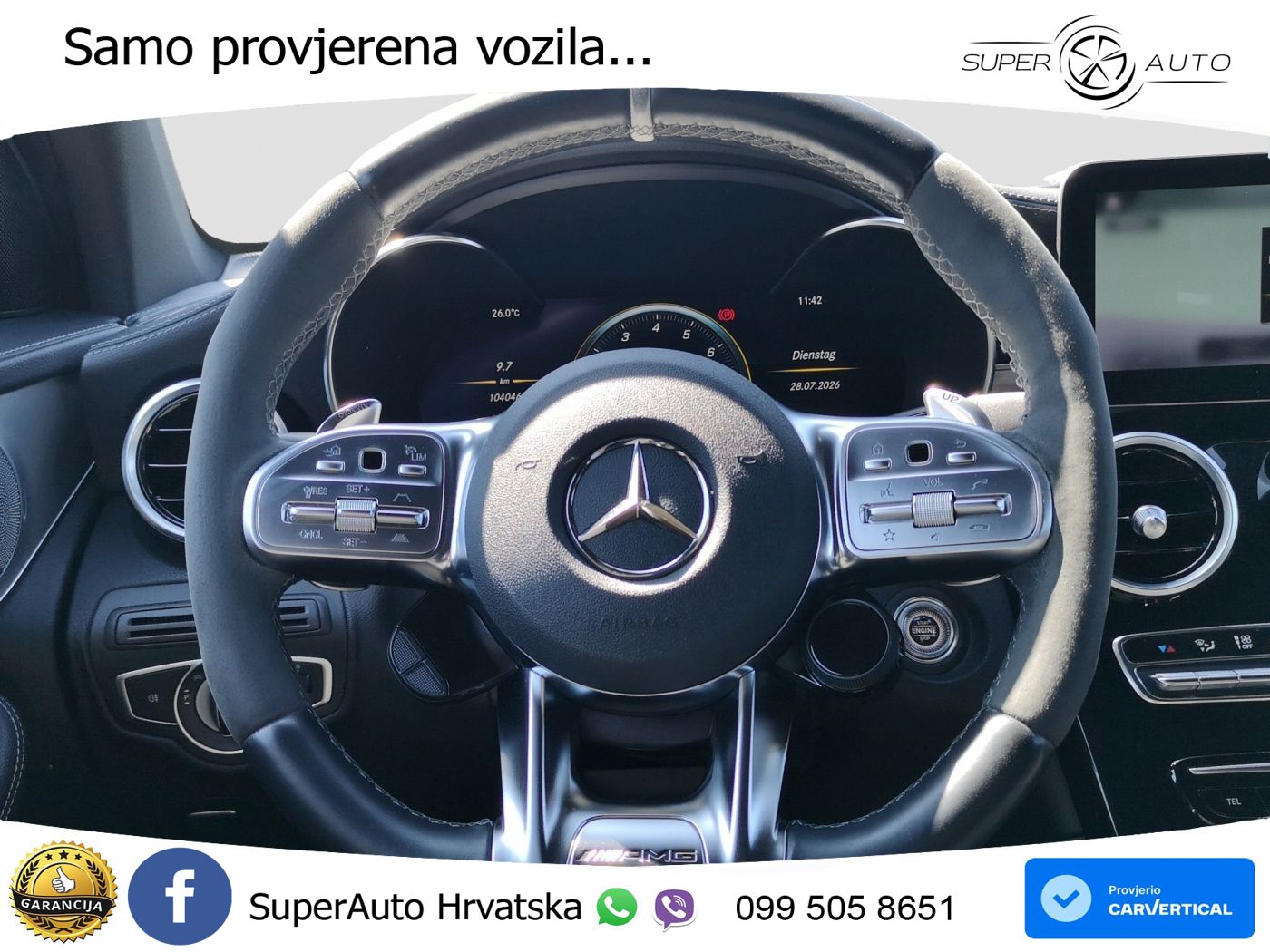 Mercedes AMG GLC 63 S V8 (510 KS) 4MATIC+ MCT ZRAČNI+ACC+GR SJED+KAM
