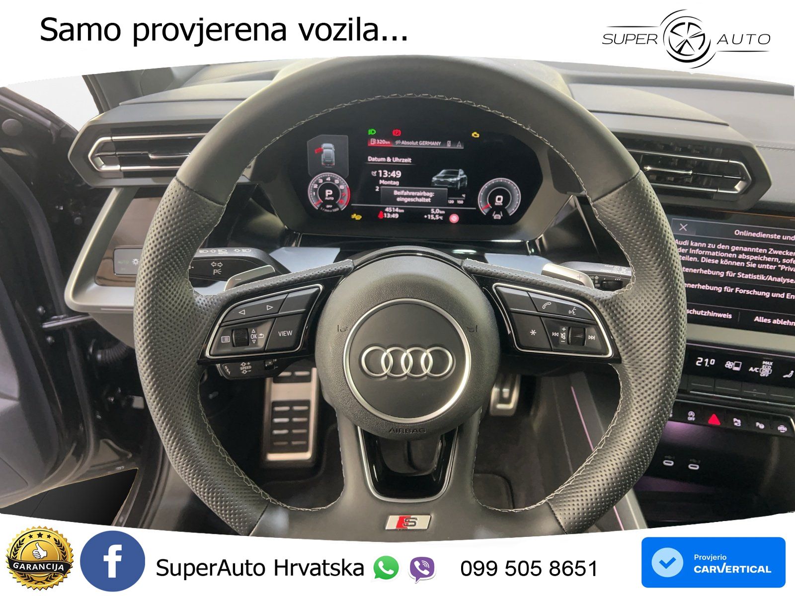 Audi A3 Sportback 40 TFSI (204 KS) quattro S tronic S line LED+GR SJED+ACC