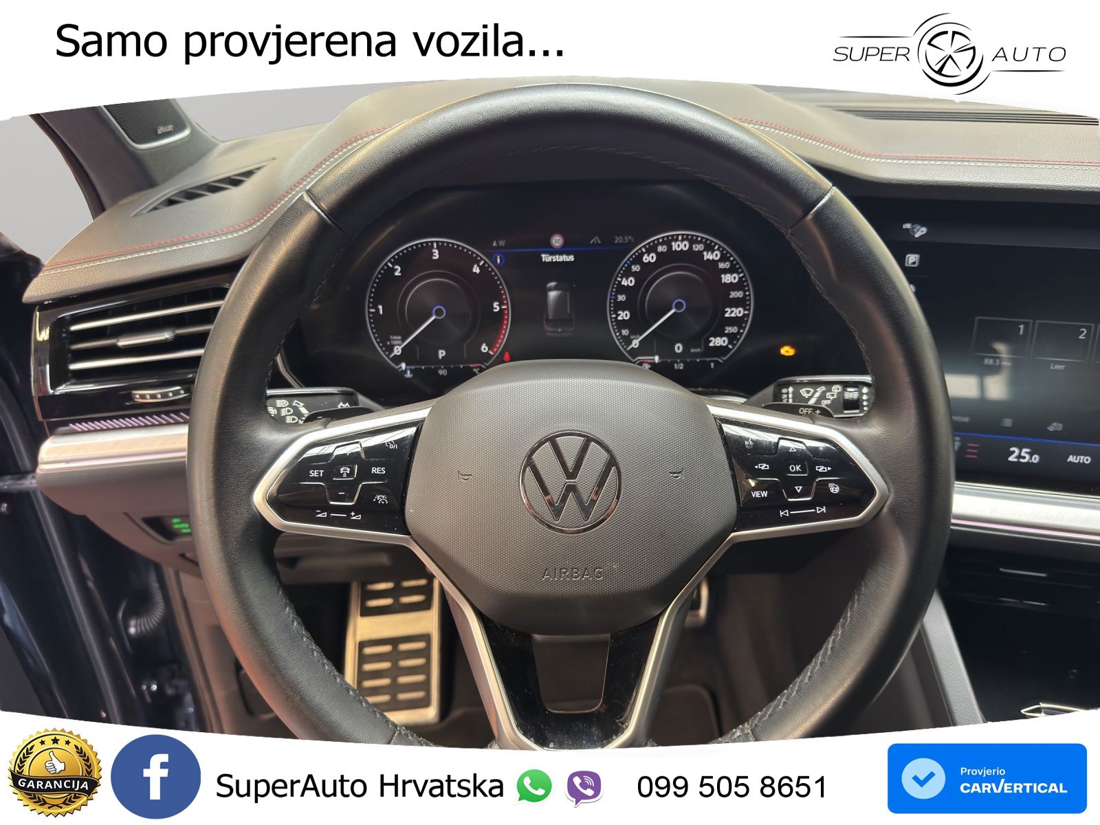 Volkswagen Touareg 3.0 V6 TDI (286 KS) 4MOTION Tiptronic ZRAČNI+ACC+GR SJED+KAM+PANO