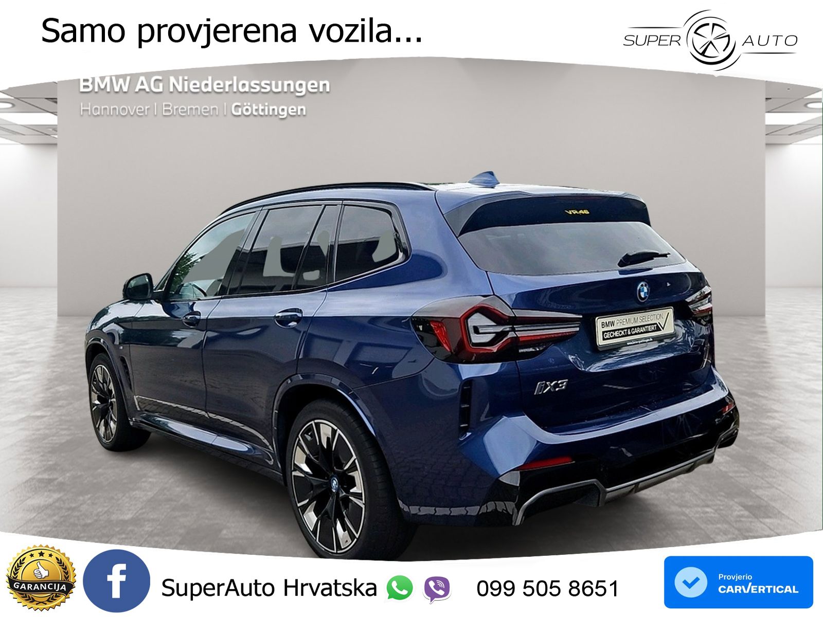 BMW iX3 80 kWh (286 KS) M Sport LED+GR SJED+ACC