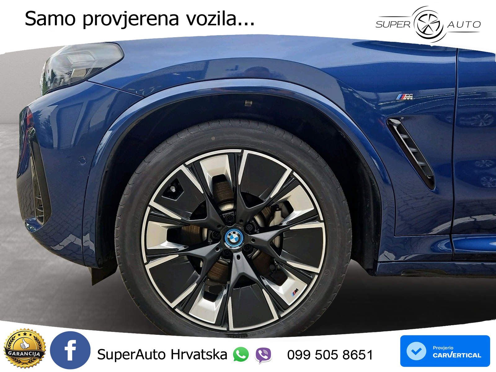 BMW iX3 80 kWh (286 KS) M Sport LED+GR SJED+ACC