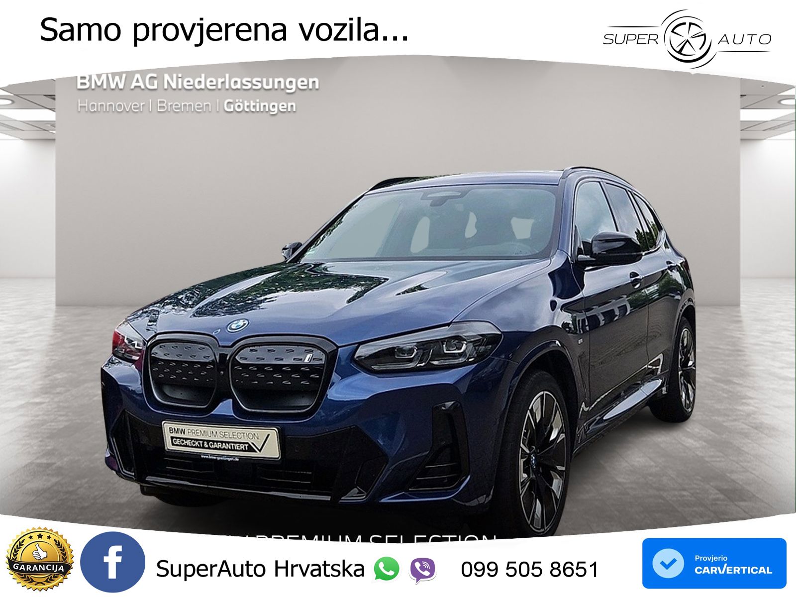 BMW iX3 80 kWh (286 KS) M Sport LED+GR SJED+ACC