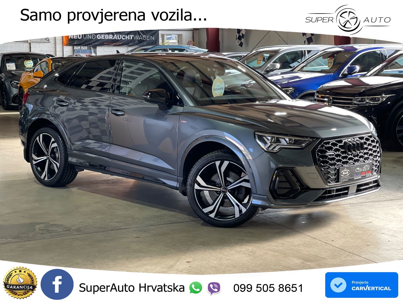 Audi Q3 Sportback 40 TFSI (190 KS) quattro S tronic S line LED+GR SJED+ACC