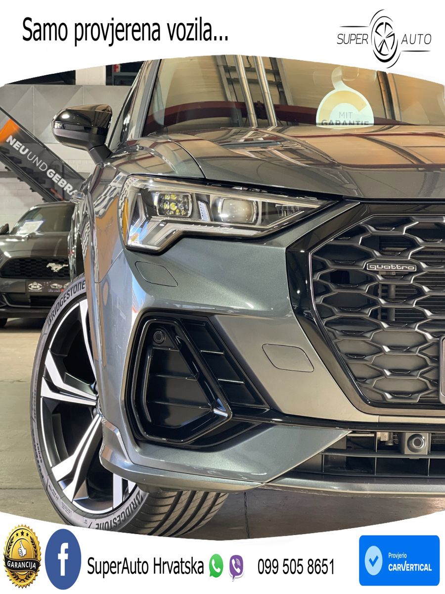 Audi Q3 Sportback 40 TFSI (190 KS) quattro S tronic S line LED+GR SJED+ACC