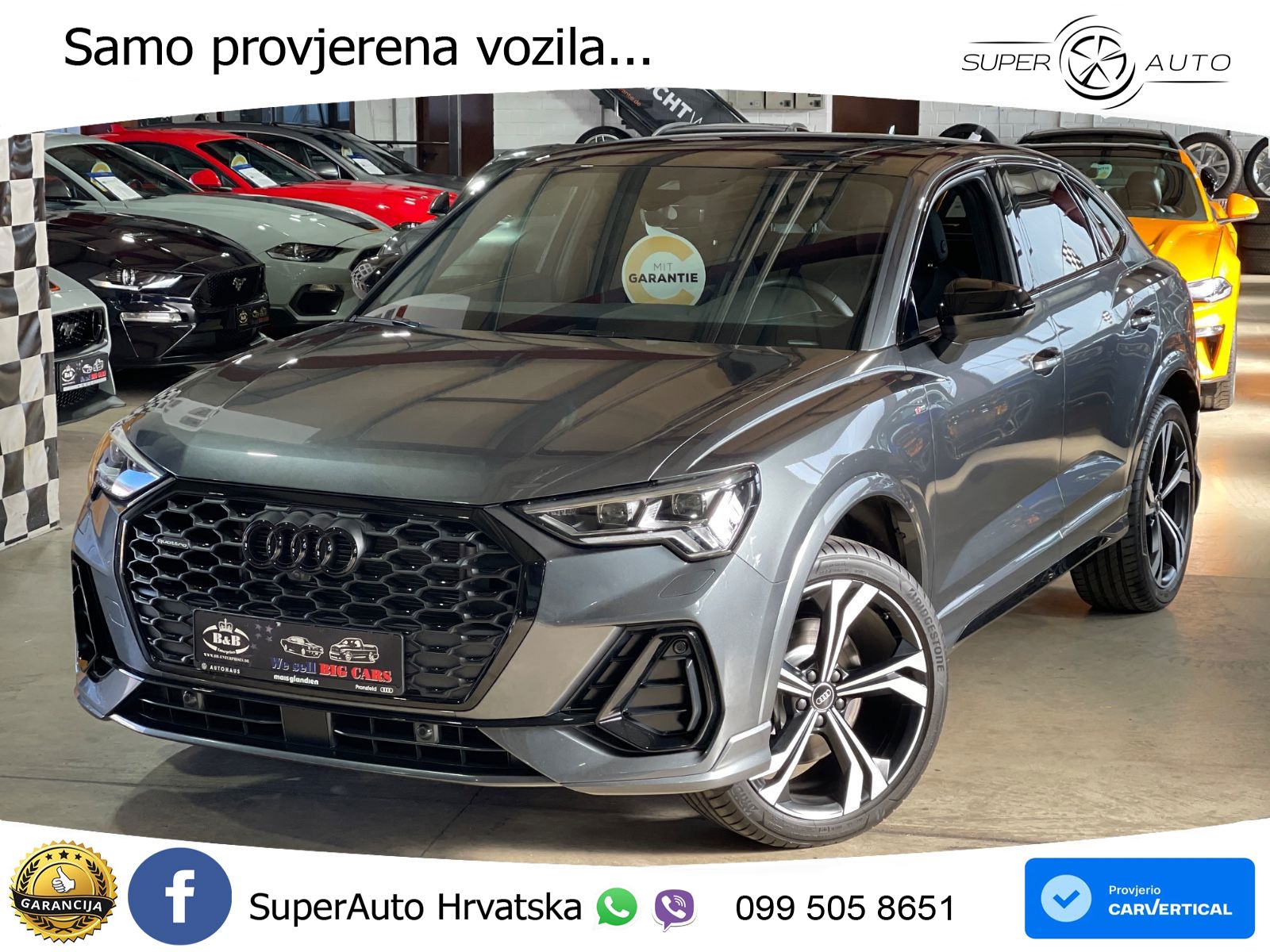 Audi Q3 Sportback 40 TFSI (190 KS) quattro S tronic S line LED+GR SJED+ACC