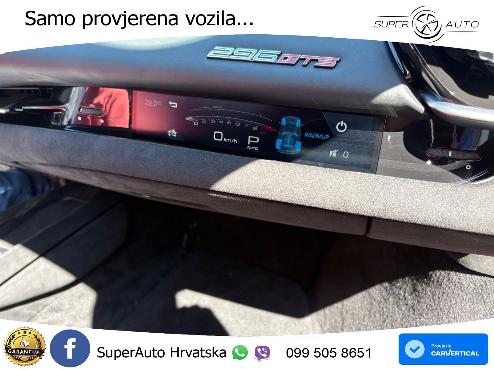 Ferrari 296 GTS 3.0 V6 (830 KS) F1 DCT LED+ACC