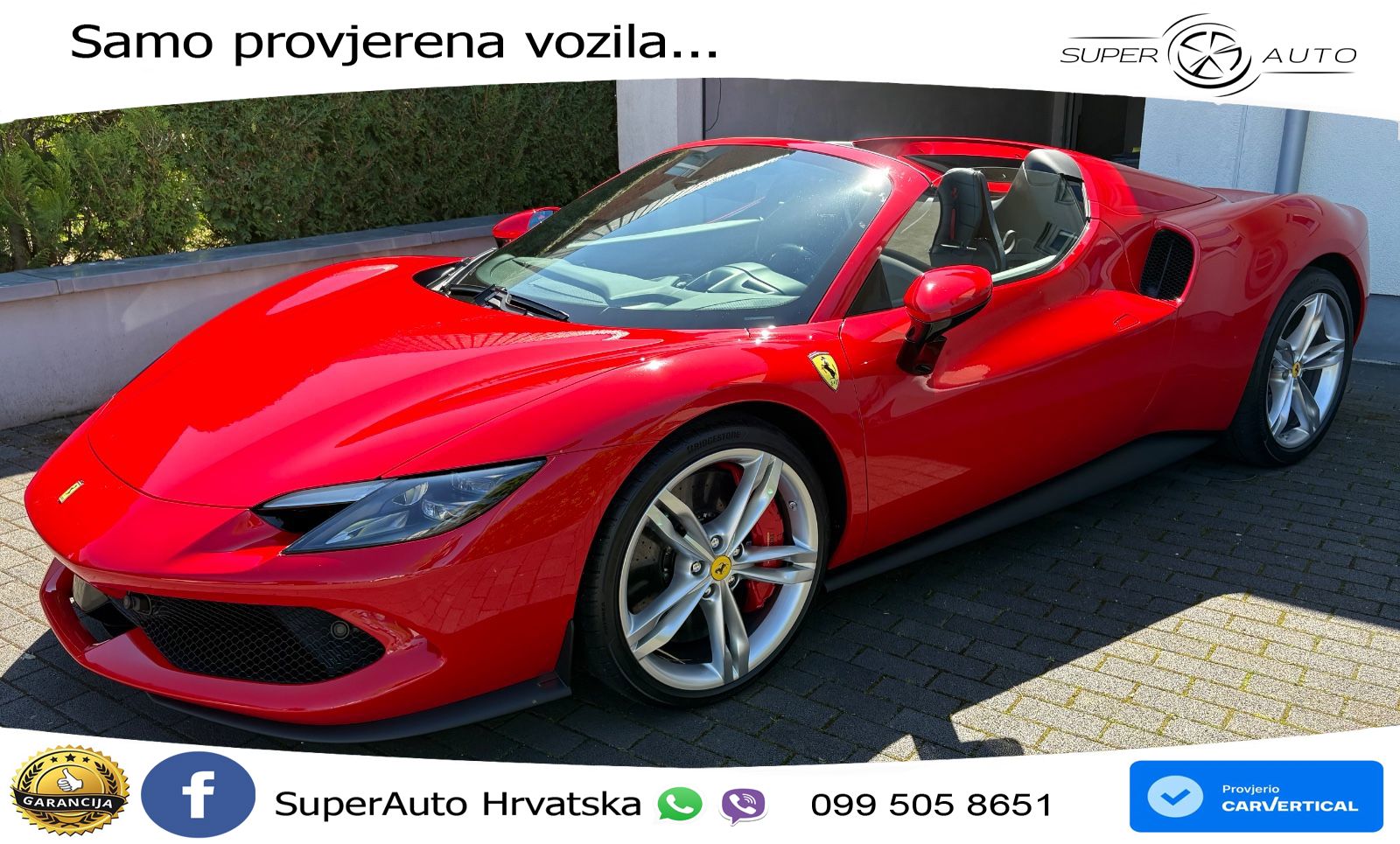 Ferrari 296 GTS 3.0 V6 (830 KS) F1 DCT LED+ACC