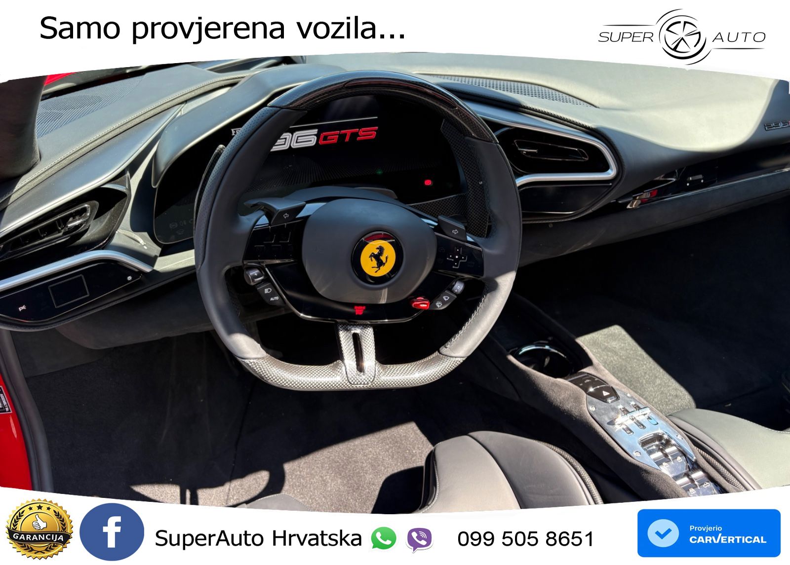 Ferrari 296 GTS 3.0 V6 (830 KS) F1 DCT LED+ACC