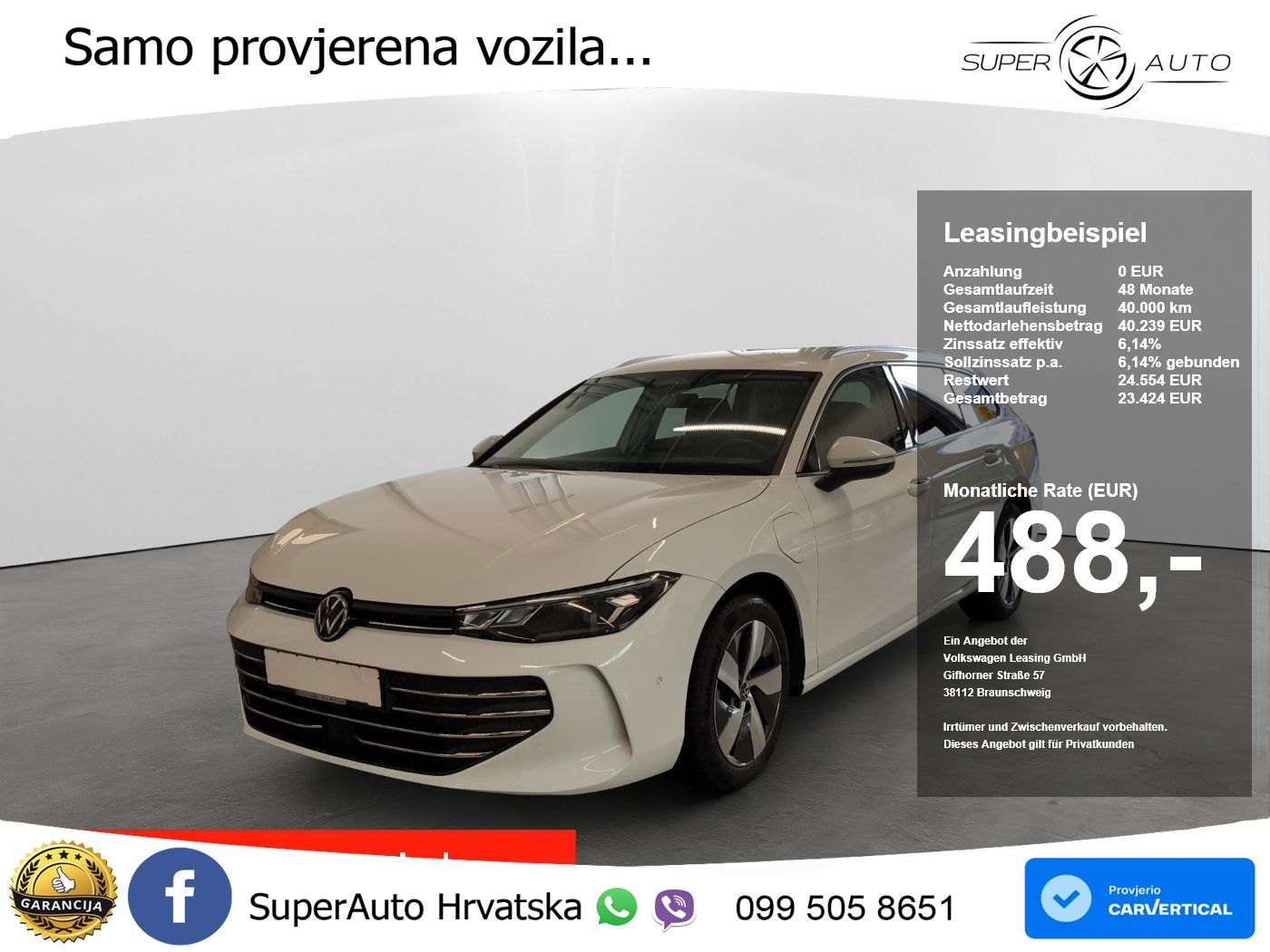 Volkswagen Passat Variant 1.5 TSI (204 KS) eHybrid DSG Business LED+GR SJED+ACC