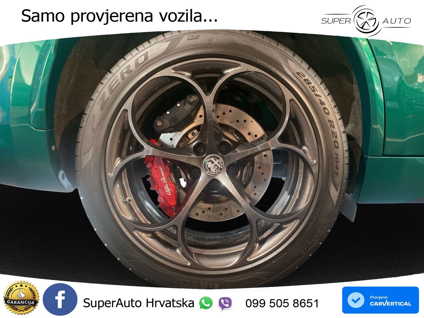 Alfa Romeo Stelvio Quadrifoglio 2.9 V6 Bi-Turbo (520 KS) Q4 Automatic LED+GR SJED+ACC