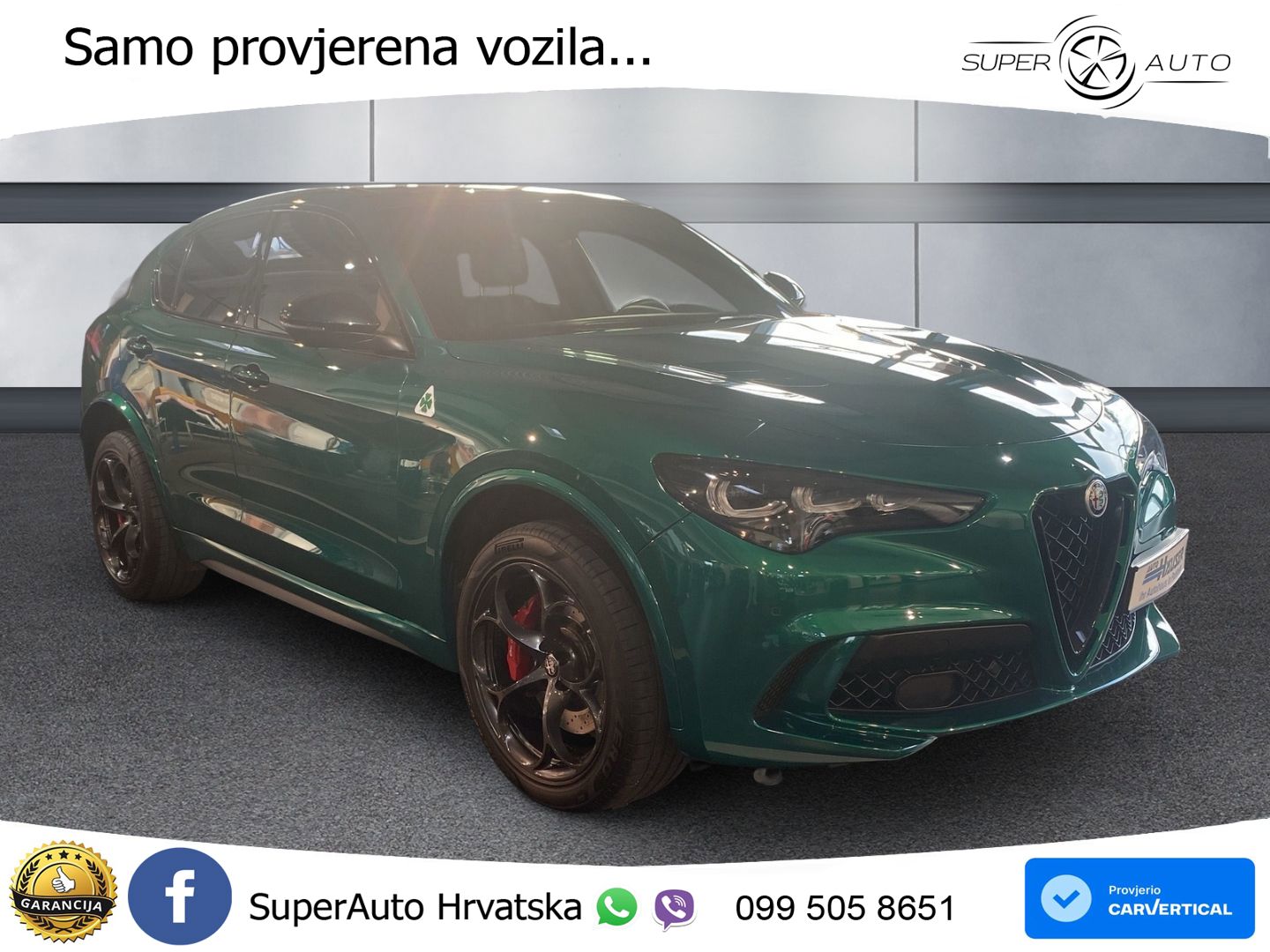 Alfa Romeo Stelvio Quadrifoglio 2.9 V6 Bi-Turbo (520 KS) Q4 Automatic LED+GR SJED+ACC