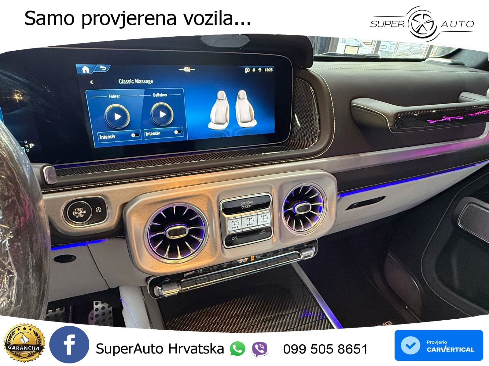 Mercedes AMG G 63 Long V8 (585 KS) 4MATIC 9G-TRONIC AMG SPEEDSHIFT PLUS ZRAČNI+ACC+4xGR SJED+KAM