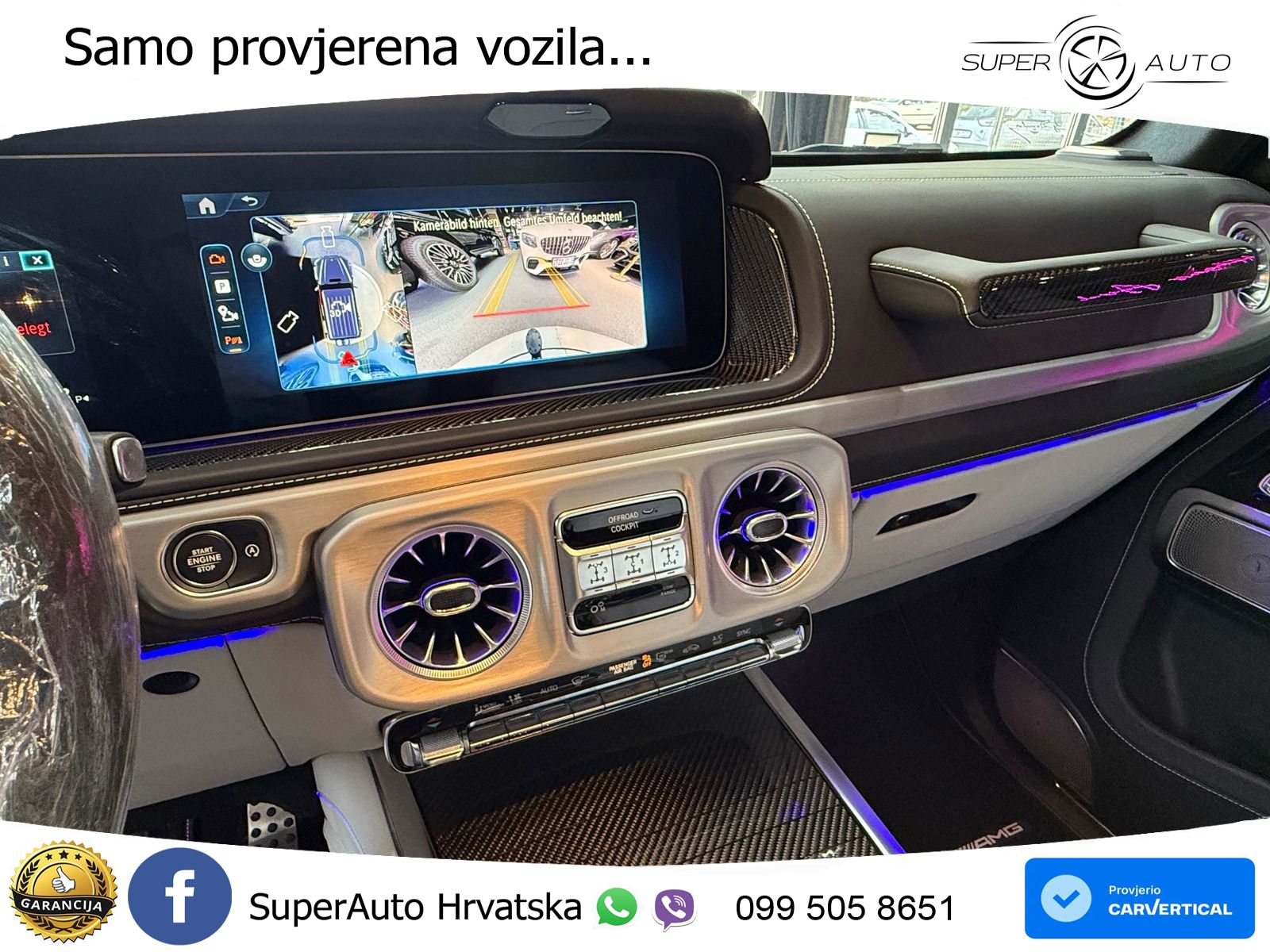 Mercedes AMG G 63 Long V8 (585 KS) 4MATIC 9G-TRONIC AMG SPEEDSHIFT PLUS ZRAČNI+ACC+4xGR SJED+KAM
