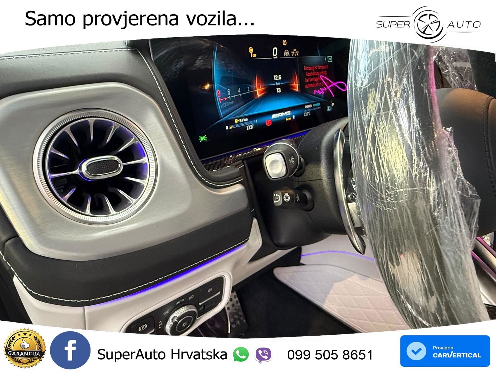 Mercedes AMG G 63 Long V8 (585 KS) 4MATIC 9G-TRONIC AMG SPEEDSHIFT PLUS ZRAČNI+ACC+4xGR SJED+KAM