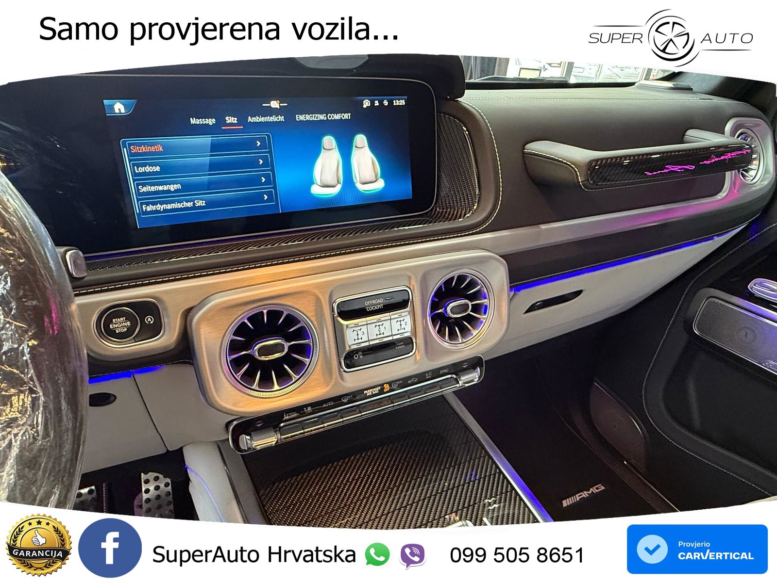 Mercedes AMG G 63 Long V8 (585 KS) 4MATIC 9G-TRONIC AMG SPEEDSHIFT PLUS ZRAČNI+ACC+4xGR SJED+KAM