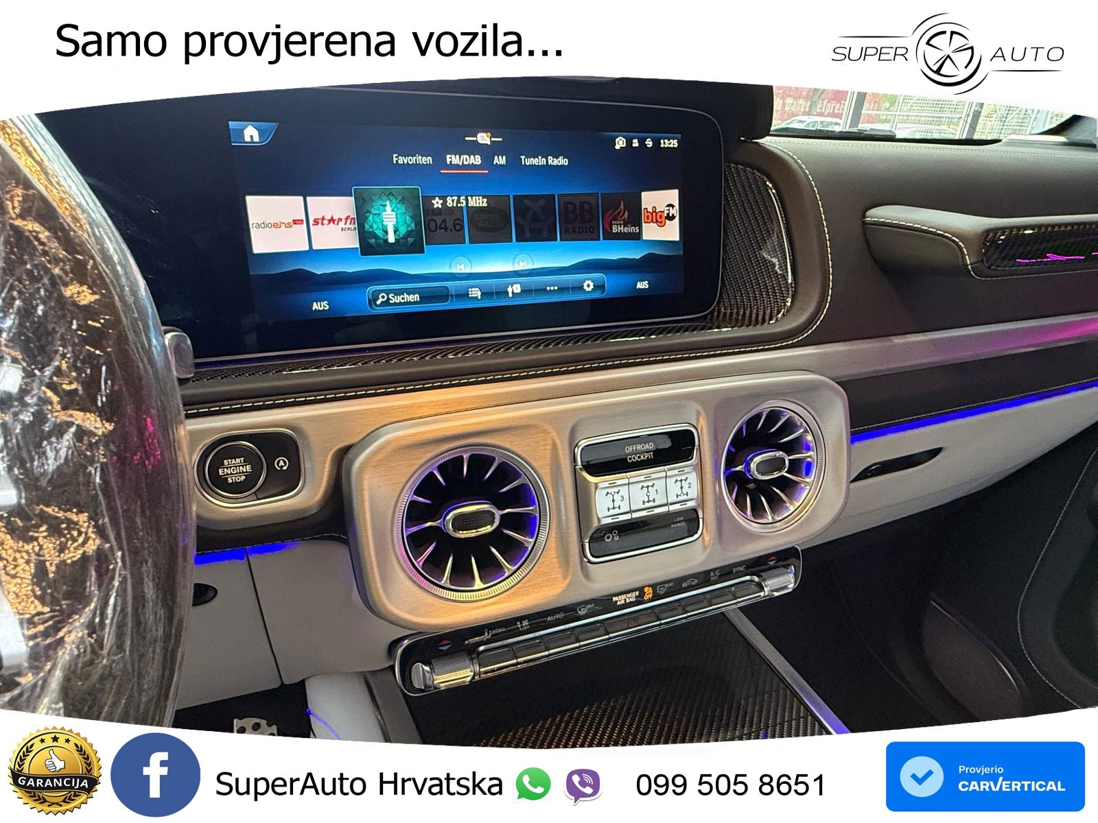 Mercedes AMG G 63 Long V8 (585 KS) 4MATIC 9G-TRONIC AMG SPEEDSHIFT PLUS ZRAČNI+ACC+4xGR SJED+KAM
