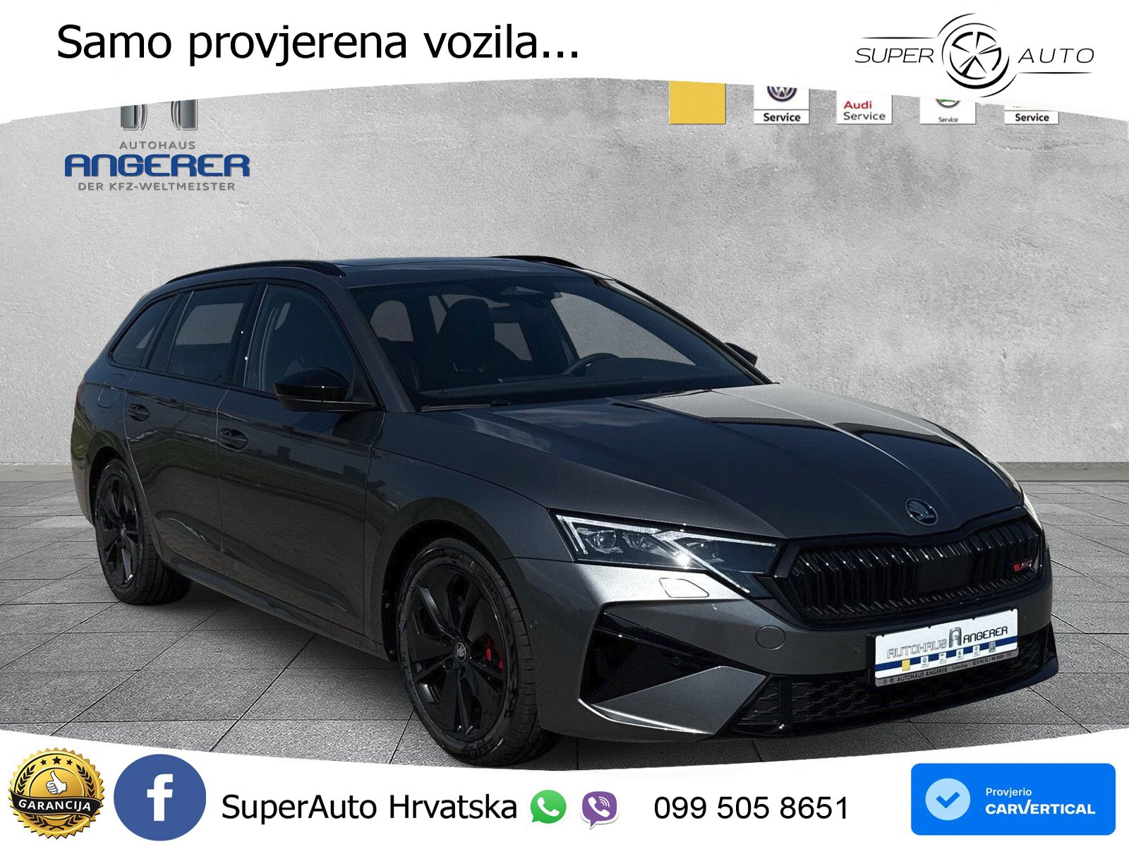 Škoda Octavia Combi RS 2.0 TSI (265 KS) DSG LED+GR SJED+ACC