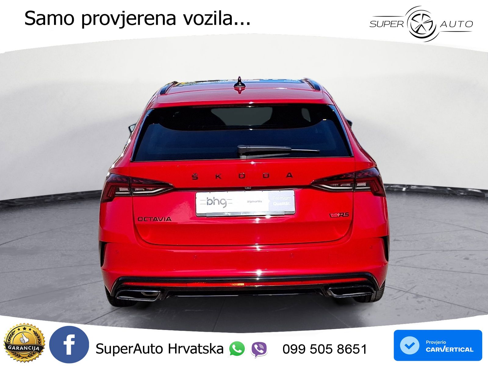 Škoda Octavia Combi RS 2.0 TDI (200 KS) 4x4 DSG LED+GR SJED+ACC