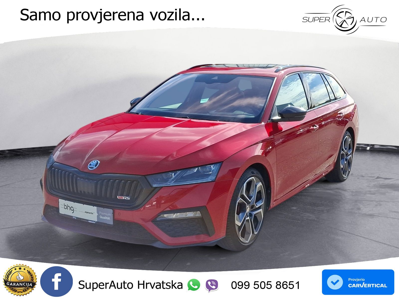 Škoda Octavia Combi RS 2.0 TDI (200 KS) 4x4 DSG LED+GR SJED+ACC