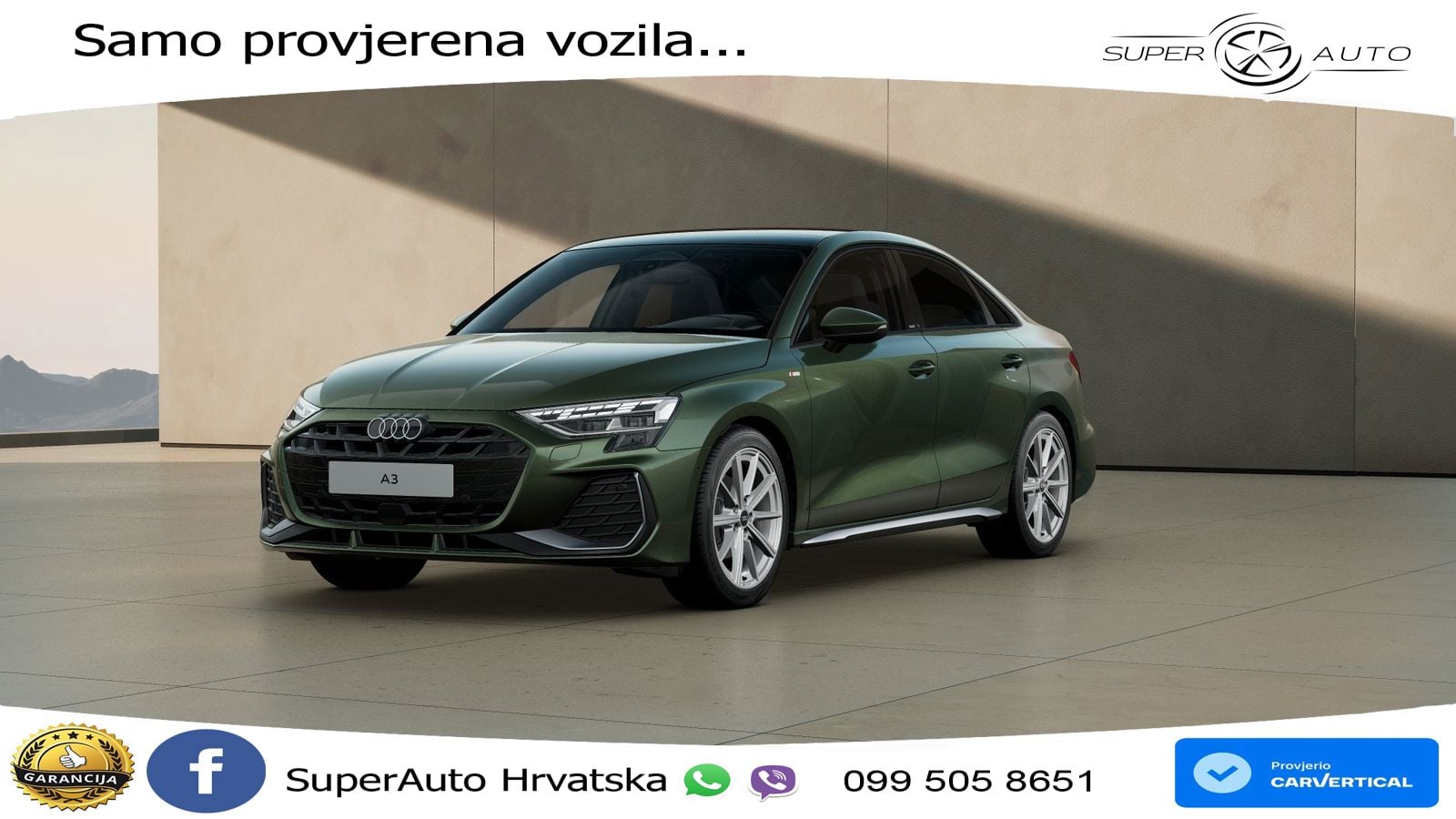Audi A3 Limuzina 35 TFSI (150 KS) S line LED+GR SJED+ACC