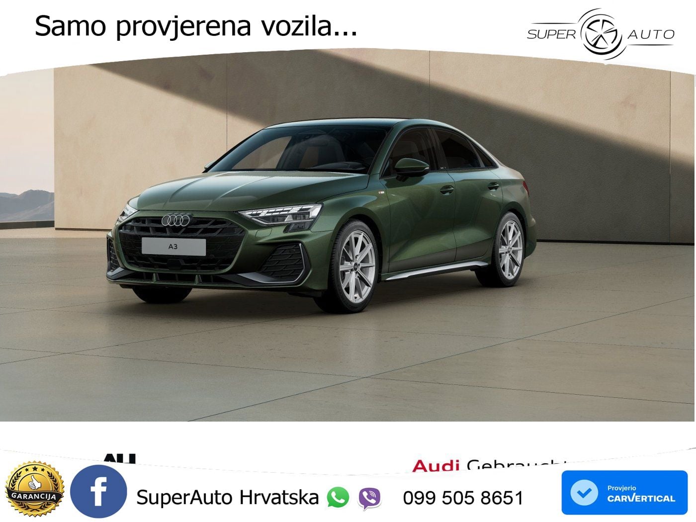 Audi A3 Limuzina 35 TFSI (150 KS) S line LED+GR SJED+ACC