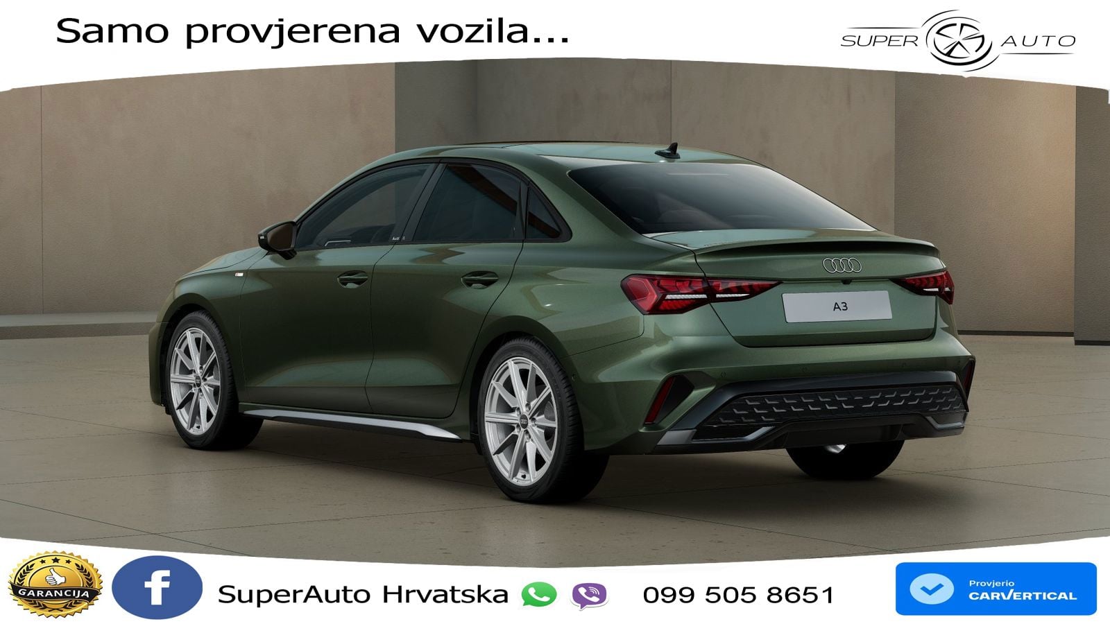 Audi A3 Limuzina 35 TFSI (150 KS) S line LED+GR SJED+ACC