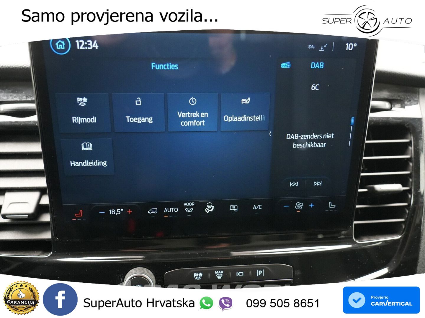 Ford e-Transit 184pk Elektrisch 68kWh 317km WLTP L3H2 184 KS