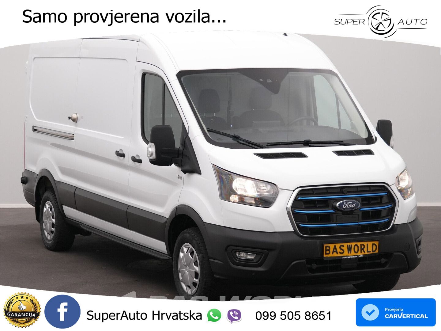 Ford e-Transit 184pk Elektrisch 68kWh 317km WLTP L3H2 184 KS