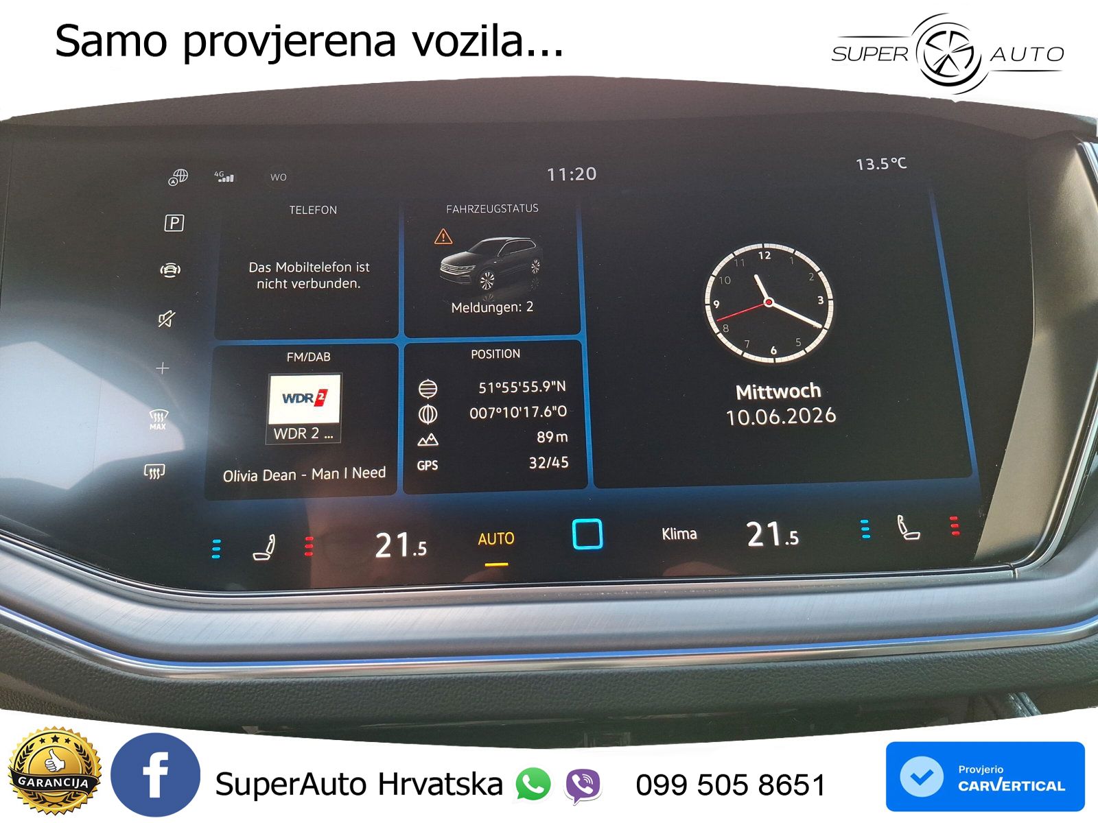 Volkswagen Touareg 3.0 V6 TDI (286 KS) 4MOTION Tiptronic ZRAČNI+ACC+4xGR SJED+KAM
