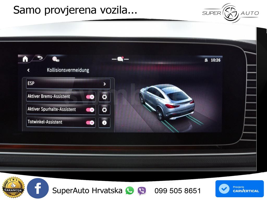Mercedes GLE Coupe 450d (367 KS) EQ Boost 4MATIC 9G-TRONIC AMG ZRAČNI+ACC+GR SJED+360+PANO