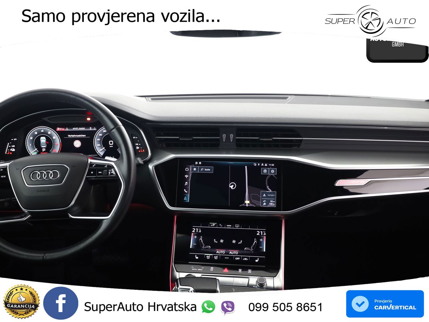 Audi A6 50 TFSIe (299 KS) quattro ultra S tronic LED+GR SJED+ACC