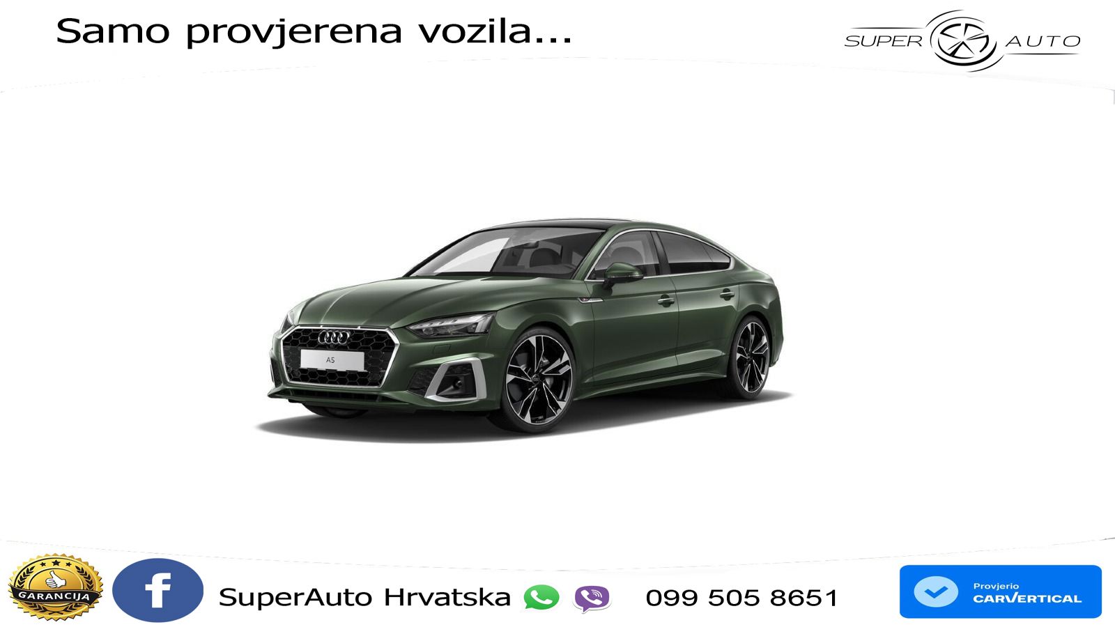 Audi A5 Sportback  40 TFSI (204 KS) S tronic S line LED+GR SJED+ACC