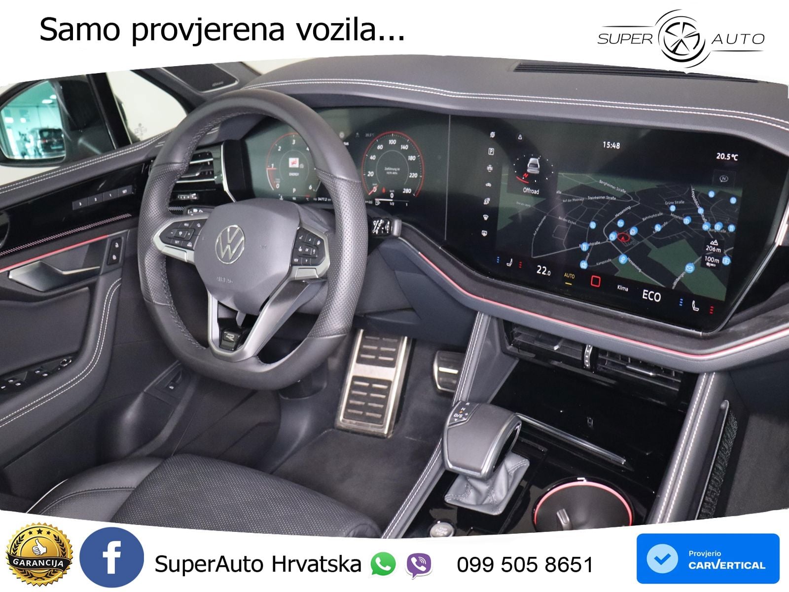 Volkswagen Touareg 3.0 V6 TDI (286 KS) 4MOTION Tiptronic R-Line ZRAČNI+ACC+GR SJED+KAM+PANO