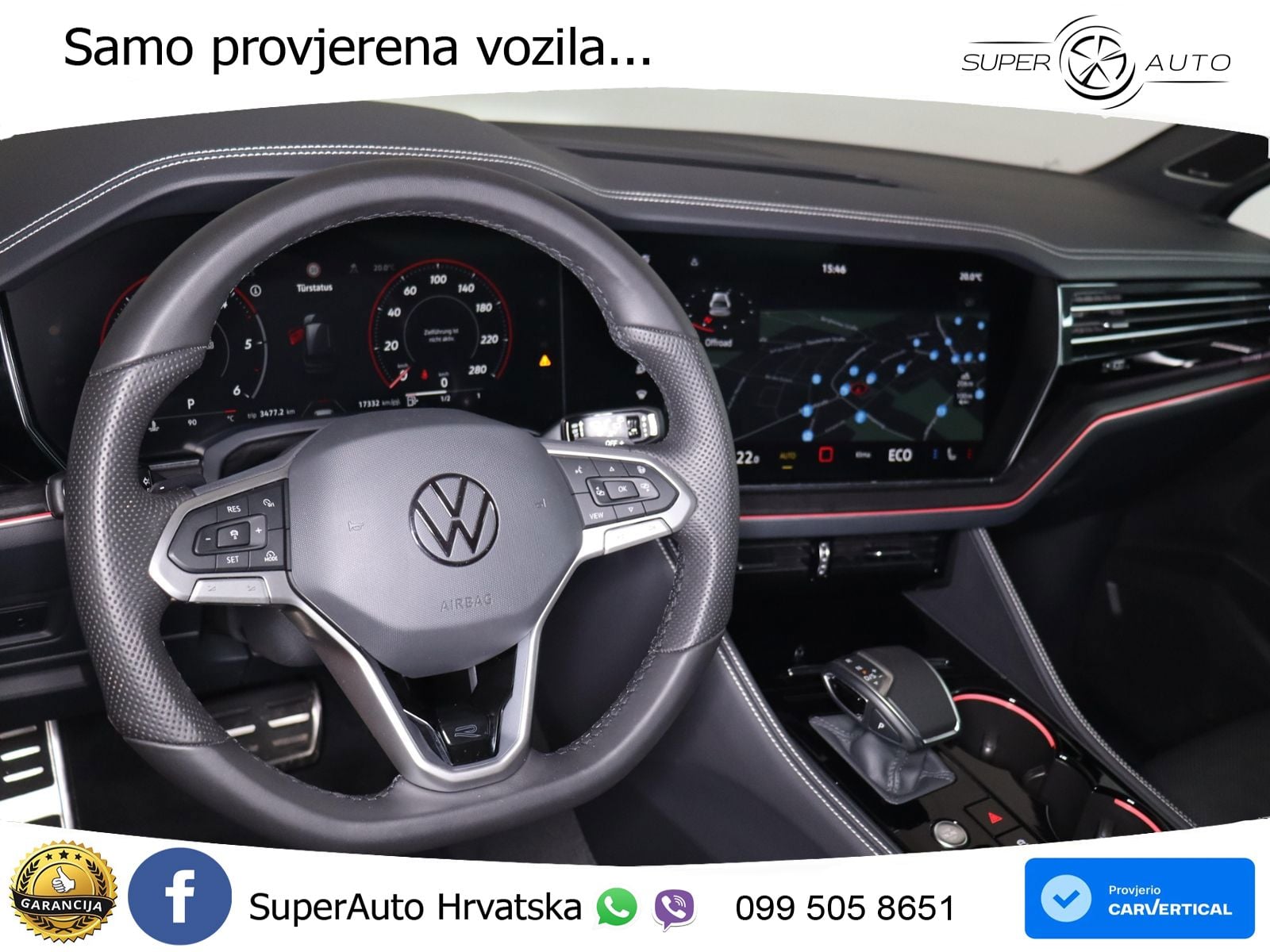 Volkswagen Touareg 3.0 V6 TDI (286 KS) 4MOTION Tiptronic R-Line ZRAČNI+ACC+GR SJED+KAM+PANO