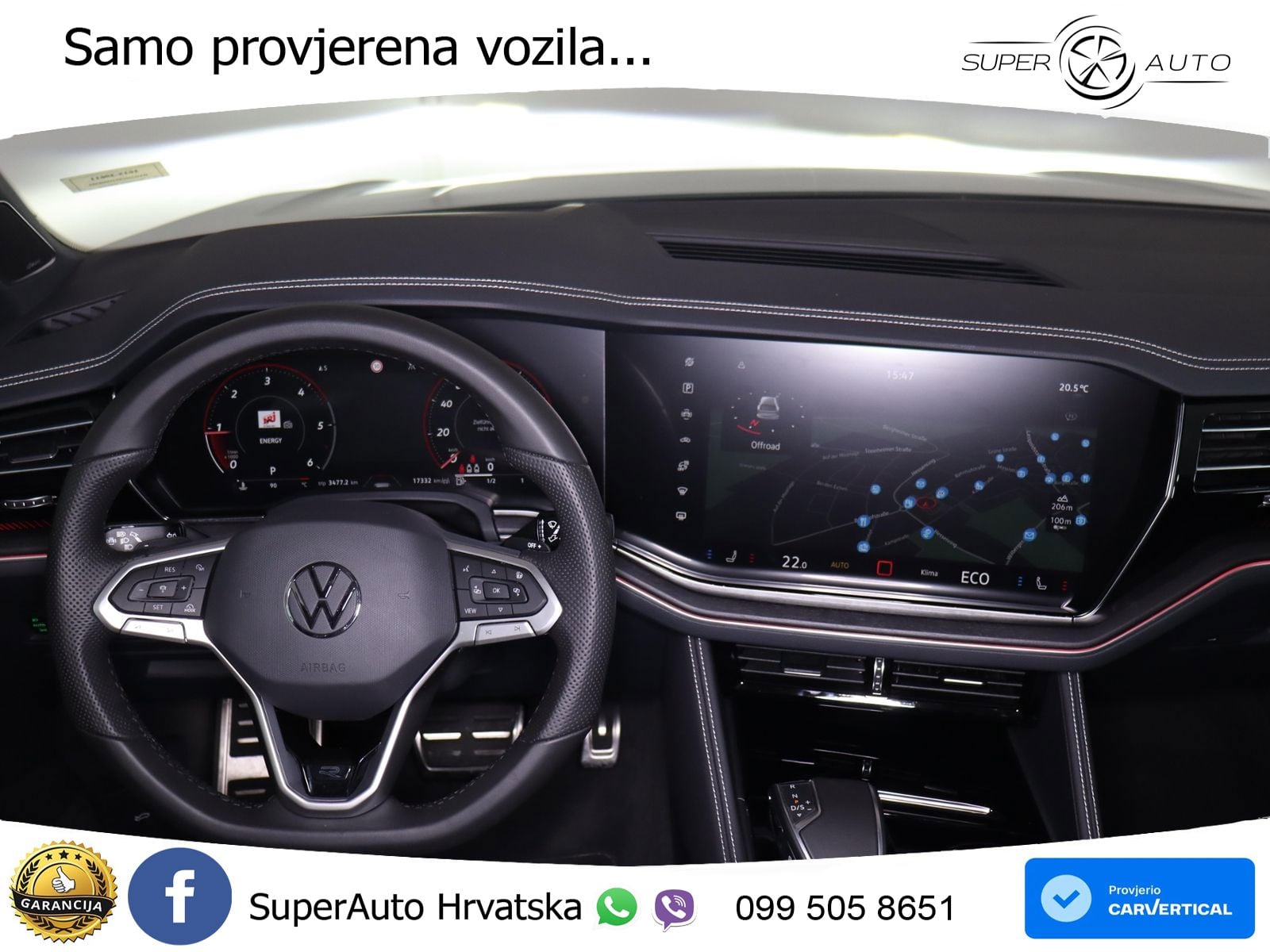 Volkswagen Touareg 3.0 V6 TDI (286 KS) 4MOTION Tiptronic R-Line ZRAČNI+ACC+GR SJED+KAM+PANO