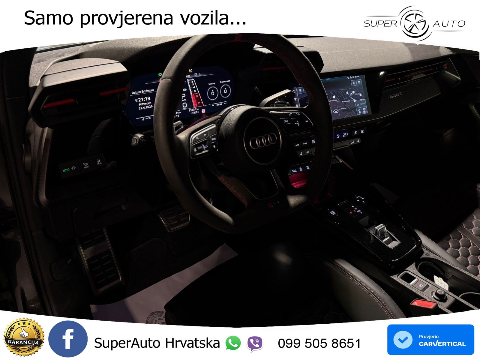 Audi RS3 Sportback 2.5 TFSI (400 KS) quattro S tronic MATRIX+GR SJED+KAM