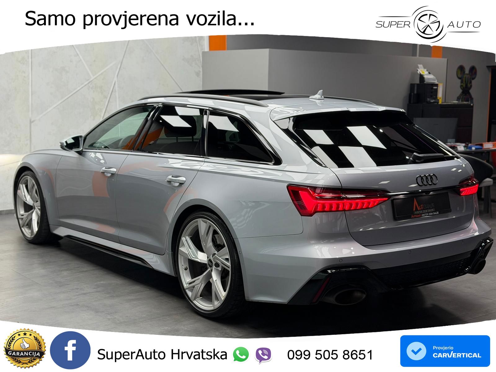 Audi RS6 Avant 4.0 TFSI V8 (600 KS) quattro Tiptronic ZRAČNI+ACC+GR SJED+KAM+PANO